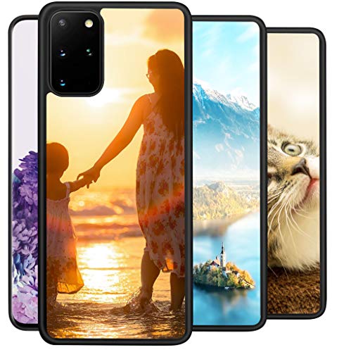 Personalised Phone Case for Samsung Galaxy S20, Add Your Text, Picture, Designs, Business Logo on Shockproof Bumper back Cover Customised Gift idea for Birthday, Wedding, Anniversary, Special Moments
