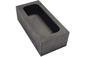 LLF Gold Silver Graphite Ingot Mold Mould Crucible for Melting Casting Refining (125x60x40MM(2kg Gold / 1.1kg Silver))