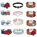 Tpocean 12PCS Women Leather Printed Flower Embroidery Choker Necklace Jewelry Collar Choker Set