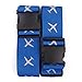 Wuudi Heavy Superior Strength Extra Long Cross Luggage Strap Suitcase Travel Belt Travel Tags Accessories (Bule)