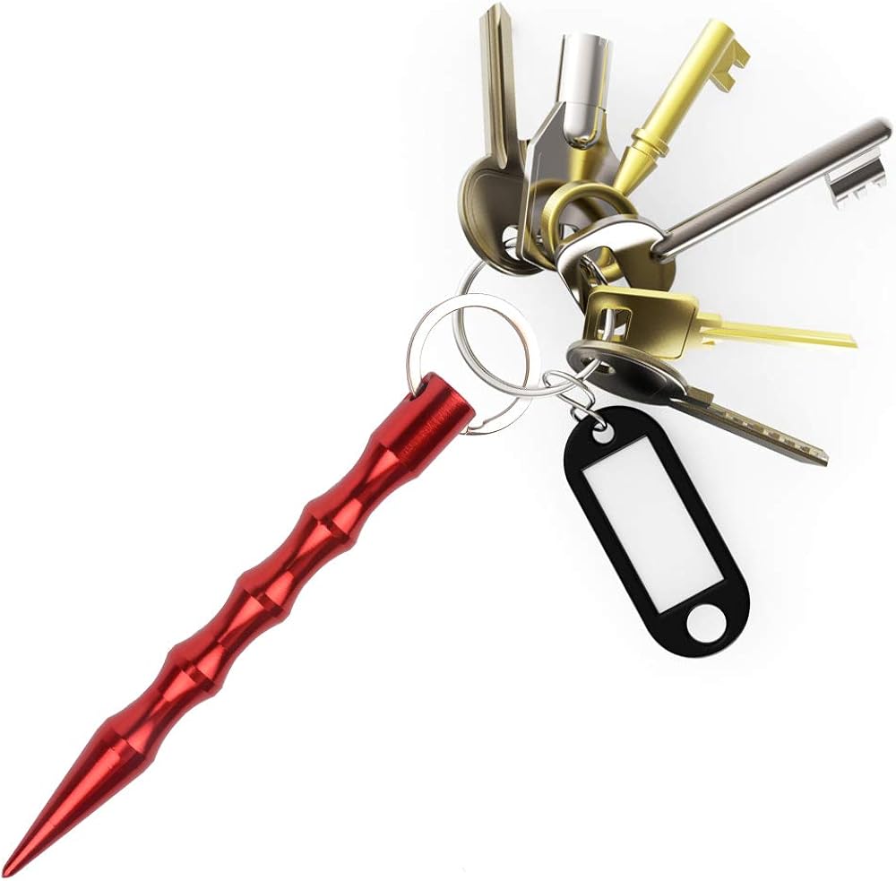 Self Defense Keychain Metal Cusp Portable Sturdy and Durable Aluminum for Girls Ladies Window Breaker, Women, 9 Pack: Clothing