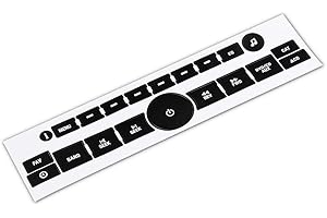 ROCCS 07-14 GM Vehicles Radio Dash Button Repair Kit Decal Fix Ruined Faded Audio Control Sticker Replacement for Denali Acadia Tahoe Silverado Escalade Buick Enclave