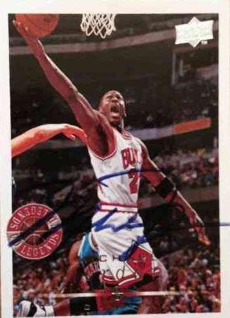 Michael Jordan Autograph On Card with Certificate of Authenticity