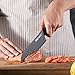 OOU Black Blade Series Chef's Knife, Santoku Knife, Paring Knife, Kitchen Knife, Black-Blade Oxidation Technology, Stain & Corrosion Resistant Chef Knife (UC3976-7'', 1.4116 German Stainless Steel)