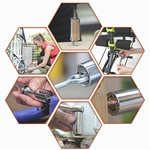 Muttata Universal Socket Wrench Power Drill Adapter Set 7mm-19mm Multi-Function Ratchet Professional Tools
