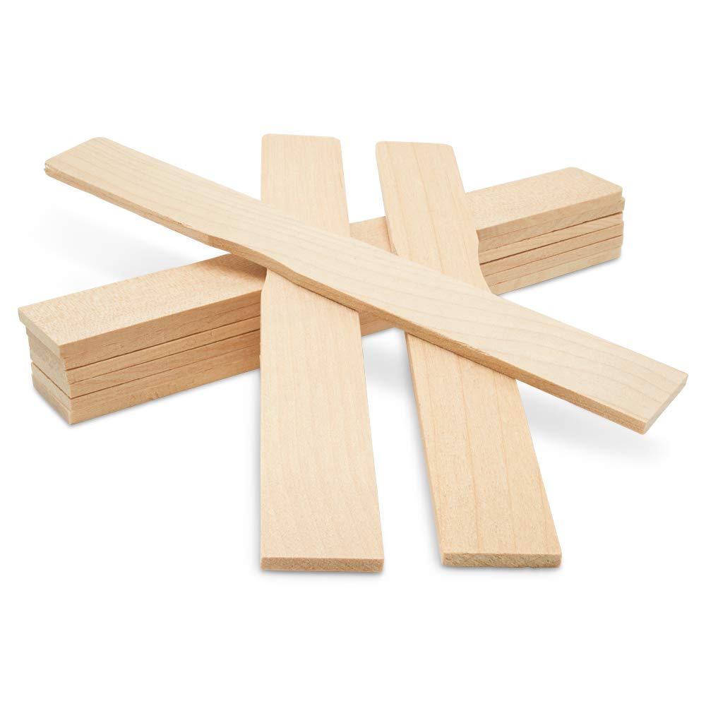 6" inch Paint Sticks, Bag of 100 Hardwood Paint Stirrers, Mixing Paddles for Epoxy or Resin, Garden or Library Markers