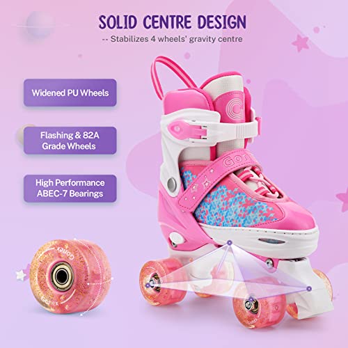 Gonex Roller Skates for Girls Kids Boys Women with Light up Wheels and