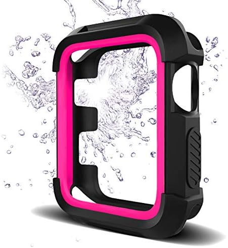 Bellamei Compatible Apple Watch Case 38mm 42mm Shock-Proof Shatter-Resistant Protective Case Soft Silicone for Series3/2/1 Nike+ Sport Edition