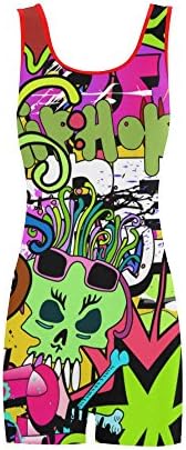 Women's Graffiti Pop Art BoyLeg One Piece Swimsuit Swimwear Tankini