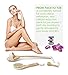 3 Dry Brushes/Set 100% Natural Boar Bristles Body Brushes & Face Brush-Extra Long Detachable Handle 17