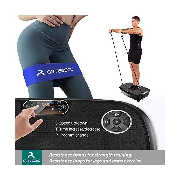 arteesol-3D-Fitness-Vibration-Plate-with-Dual-Motor-180-Speed-Levels-with-Bluetooth-51-Speaker-Used-for-Losing-Weight-Shaping-Muscles-Improving-Blood-Circulation-and-Enhancing-Physical-Fitness arteesol 3D Vibration Plate, Vibration Plate Exercise Machine, Vibration Fitness Trainers with Dual Motor, High Speed…