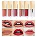 NAQIER 6pcs Matte Nude Liquid Lipstick Maquillajes Waterproof Lip Makeup for Women Long Lasting Non-Stick Cup Liquid Lip Gloss Set