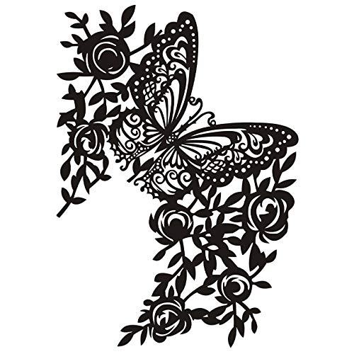 Ideen mit Herz Silhouette Laser Stencil | Creative Wall Design, Textiles, Paper, Scrapbooking (Butterfly - 26.5 cm)