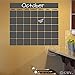 Chalkboard vinyl calendar with black vinyl days of the week (23.5
