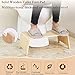 Toilet Stool, Wood Squatting Toilet Stool Bathroom Step Stool Household Anti-Skid Heightened Thickened for Adult Pregnant Elder Toddler Children, 6.3 Inch Height