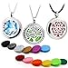 3PCS Aromatherapy Essential Oil Diffuser Locket Pandent Necklaces Mixed Style Tree of Life-Reindeer-Celtic Diffuser Necklace +12 Color Felt Pad
