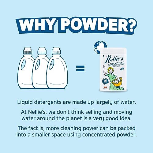 Nellie's NonToxic Vegan Powdered Laundry Detergent, 100 Loads (3.3lbs) Fresh Scent Pricepulse