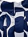 Persun Women White Blue Contrast Polka Dot Print Maxi Skater Skirt,8