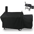 Grill Cover for Oklahoma Joe's Longhorn Offset Smoker, 70 inch Heavy Duty Waterproof UV Resistant Offset Smoker Cover for Oklahoma Joe's 13201747-50, Outdoor BBQ Cover