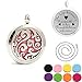 Kissreason Stainless Steel Aromatherapy Essential Oil Diffuser Locket Pendant Necklace