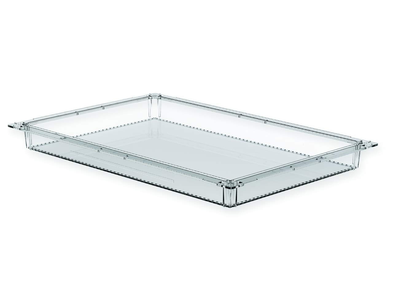 Gima - Modular Tray/Drawer made of Transparent Plastic, Closed type, for ISO Trolleys, Size 600x400x50 mm.