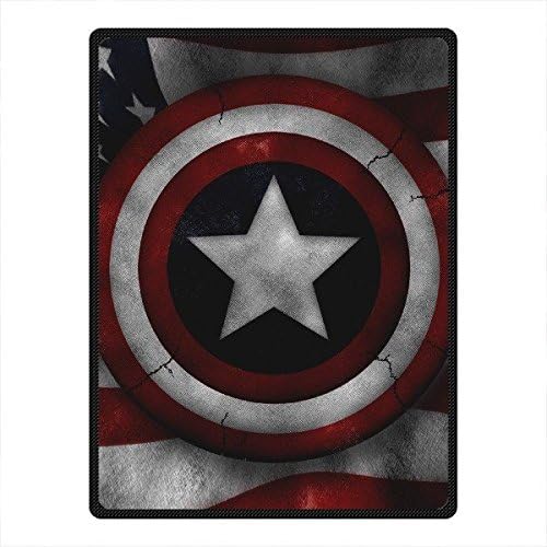 SNOWY Custom Captain America film Fleece Bed/Sofa Soft Throw Fleece Blanket 58" x 80" (Large)