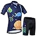 Cycling Jersey Kids,Short Sleeve Cartoon Road Mountain Bike Jersey Set/Top/Short for Girls Boys Breathable