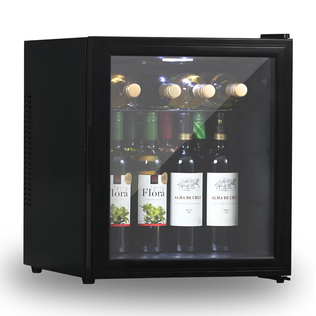 SunRuck ワインセラー 小型 縦置き 16本収納 強化ガラス棚 ペルチェ ガラス 8～18℃ 日本酒セラー 家庭用 SR-W416-K ブラック商品画像