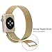 Apple Watch Band , Swees 38mm Milanese Loop Stainless Steel Bracelet Strap Replacement Wrist Band with Unique Magnet Lock for Apple Watch Series 2 (2016) / Series 1, No Buckle Needed, Gold