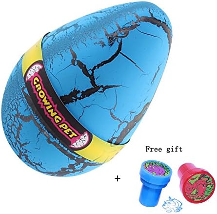 Novelty Dinosaur Toys, 4.72''3.15'' Huge Size Dinosaur Eggs That Hatch and Grow with 2 Pcs Dinosaur Stamps, Easter Toys for Party Supplies and Favors by Liferry