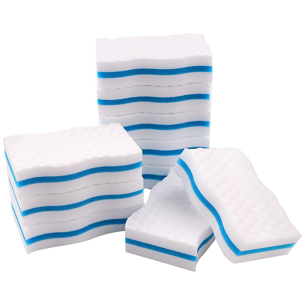 10 Pack Magic Eraser Sponges Premium Scuff Erasers Sponge,Extra Thick Melamine Sponges in Bulk for Cleaning Streak Deck Marks, Kitchen, Bathroom, Floor and Wall Durable Eraser Sponge