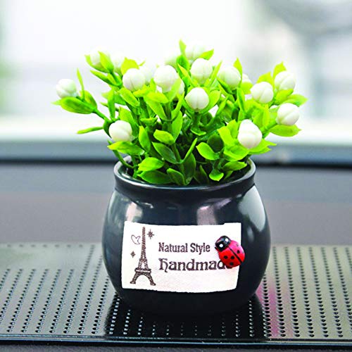 Studyset Artificial Plant Car Ornament Plant Simulation Artificial Tree Car Resin Pot Dashboard Decoration White 7.855 - Thumbnail 6