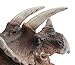 ZONXIE Soft Rubber Realistic Dinosaur Hand Puppets Role Play Toy for Kids and Toddlers (Triceratops)