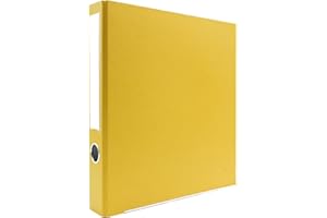 Bindertek 3-Ring 2-Inch Premium Round Ring Binders, Yellow (3SLN-RR-YE)
