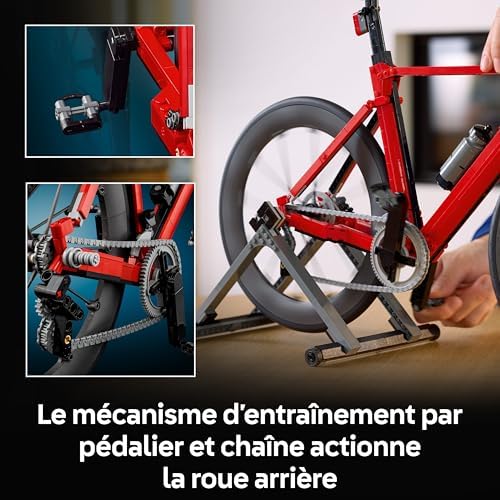 Icons Le Vélo de Route - Maquette DIY pour Adulte - Pneus en Caoutchouc, Dérailleurs & Support de Roue Arrière - Décoration de Bureau - Cadeau Sportif pour Fan de Cyclisme 11380 — photo 4 sur 8