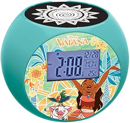 Lexibook Rl975vn Disney Vaiana Moana Radio Alarm Clock With