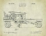 Road Grader Patent Poster Art Print 11X14 Wall Decor Picture Vintage Road Construction Heavy Equipment