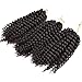 Premium 3 Bundles/pack Marlybob Kinky Curl Crochet Hair 8'' Crochet Braids Synthetic Braiding Hair Extensions For Women (2#)