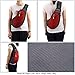 G4Free Sling Bags Men and Women Shoulder Backpack Small Crossbody Chest Sling Backpack (Black-red)