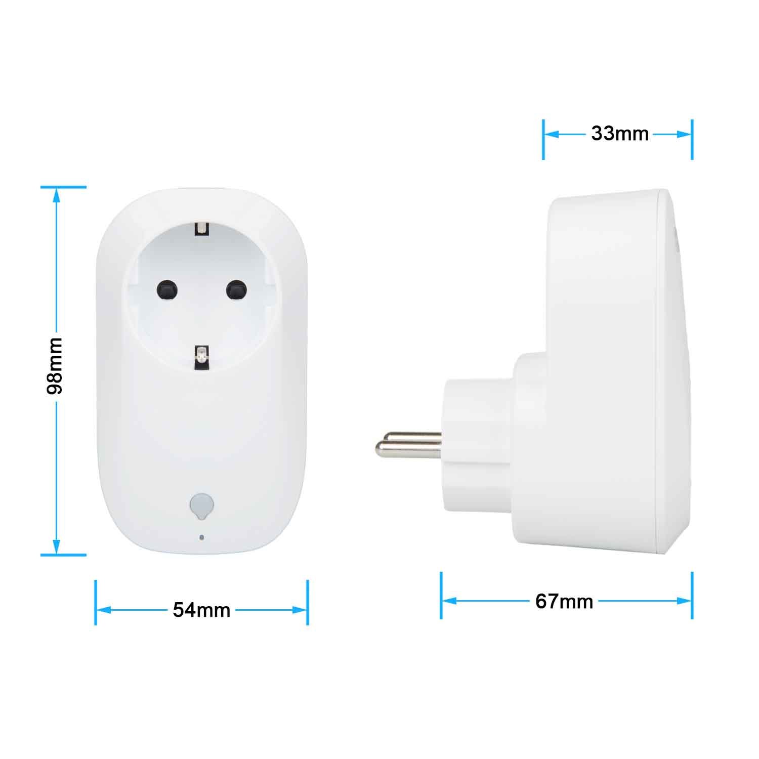 WiFi Smart Steckdose, Togather 3500W WLAN Smart Plug Steckdose funktioniert mit Amazon Alexa,Fernbedienung mit App Steuerung für IOS und Android