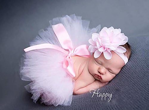 Amazon Co Jp J Lavie ベビー 寝相アート チュチュ パニエ スカート ヘアバンド 女の子 記念撮影 写真撮影 出産祝い 百日祝い ピンク 服 ファッション小物