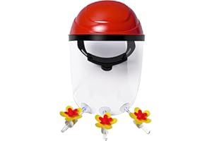 Hsmanchry Hummingbird Feeder Helmet | Multi-Purpose Hummingbird Feeder Hat | 3 Spill-Resistant Ports, Fog-Resistant Lens, Adjustable Headband