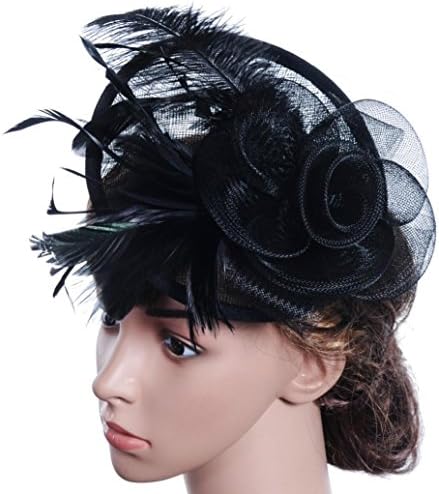 Wedding Party Hat,Wensltd Elegant Womens Feather Mesh Net Sinamay Fascinator Hat