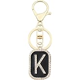 Elechobby Elegant Initial Letter Keychain for Women - Cute Charm for Handbag, Backpack & Car.Gift for Sister, Besties, Mom.