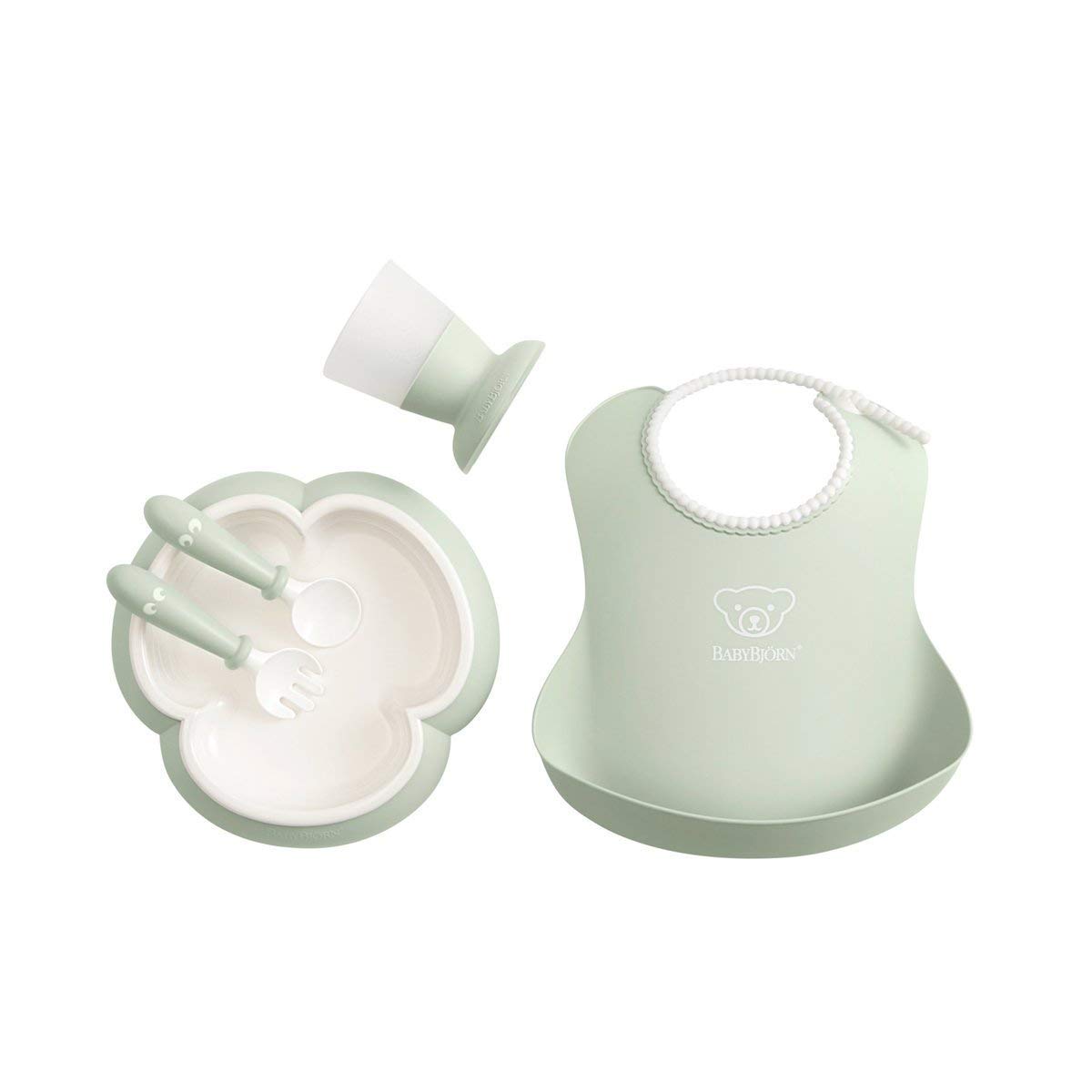 BabyBjörn Baby Dinner Set, 5 pcs, Powder green