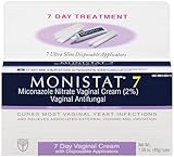 Monistat 7 Vaginal Antifungal Cream with Disposable Applicators, 1.59-Ounce Tubes (Pack of 2)