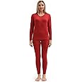 PISIQI Thermal Underwear Women Ultra-Soft Long Johns Set Base Layer Skiing Winter Warm Top & Bottom