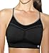 Champion Women's Seamless Criss Cross Cami Sports Bra, Black/Medium Grey, Large