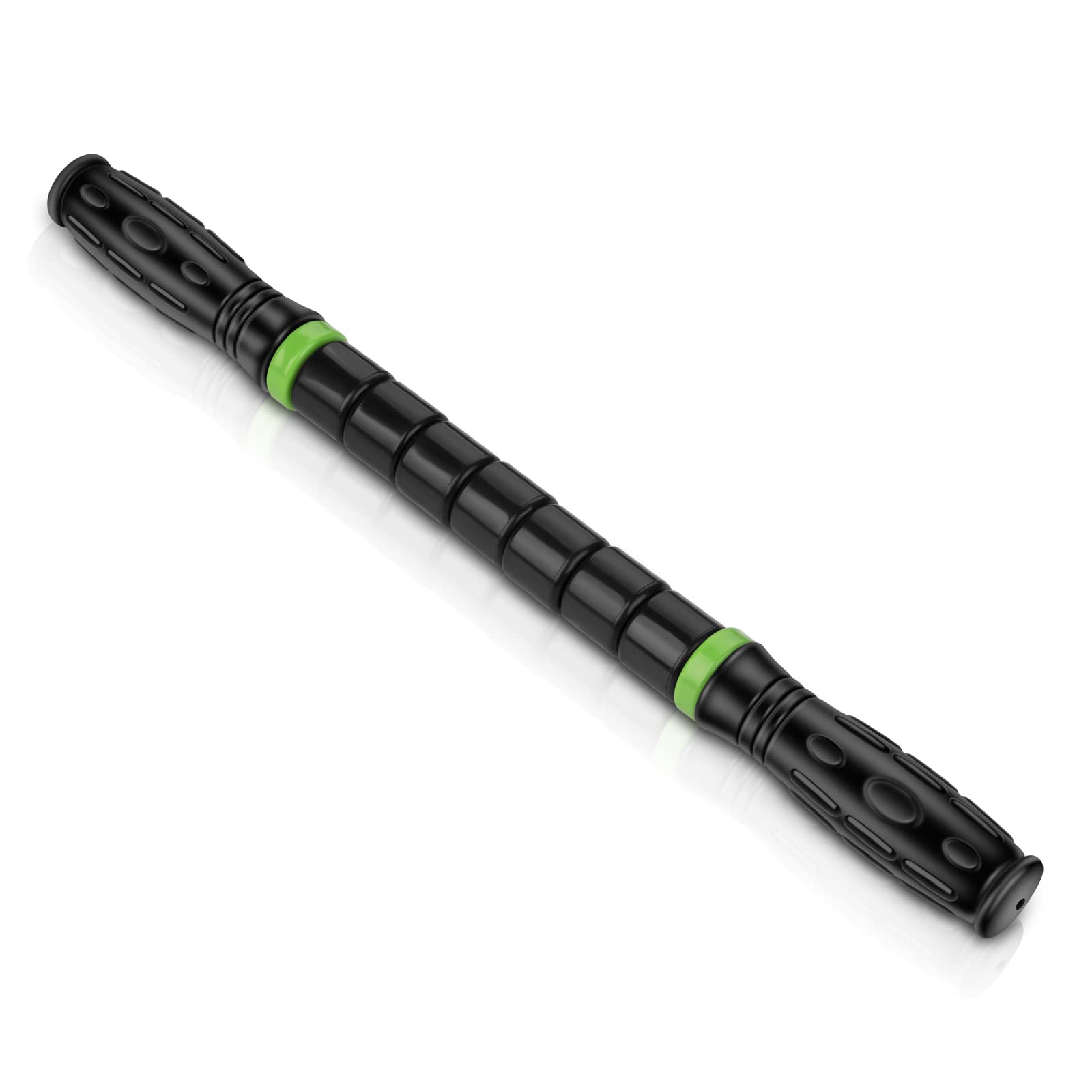 Premium Muscle Roller The Ultimate Massage Roller Stick 17 Inches Recommended by Physical Therapists Promotes Recovery Fast Relief for Cramps Soreness Tight Muscles-Black…