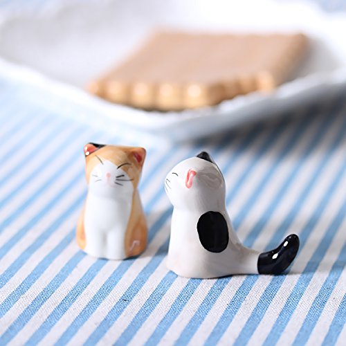 image for AUSPA 6pcs Chopsticks Holder, Cute Cat Chopsticks Rest Dinner Spoon St